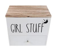 VILLFUL White Tampon Holder with Lid for Bathroom Decor Moisture-resistant Wooden Pad and Tampon Organizer Box Spacious Feminine Product Storage Container for Bathroom Essentials