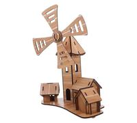 VILLFUL Windmill Puzzle Kit DIY Science Experiment for Educational Stem Craft Model with House Building Creative Engineering Play for Classroom and Home Decor