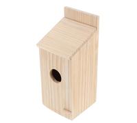 VILLFUL Wood Bird House for Outdoor Use Durable Hanging Nesting Box for Sparrows and Parrots Natural Wooden Design for Patios and Gardens Multipurpose Bird Breeding Cottage