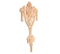 VILLFUL Wood Carved Corner Applique Decorative Woodcarving Onlay for Furniture Doors Cabinets Wooden Ornament with Design Easy to Install Home Living Decor Accent