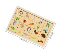 VILLFUL Wooden Animal Matching Puzzle for Cognitive Brain-boosting Educational Montessori Premium Wood Construction Bright Colors for Early Learning and Problem Solving Skills Development