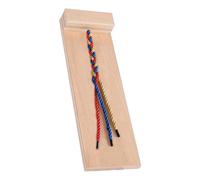 VILLFUL Wooden Braid Practice for Early Educational Hair Braiding Kit Fine Motor Skill Development Learning Tool Safe Painted Edges