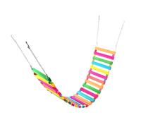 VILLFUL Wooden Chicken Ladder Practical Chicken Swing Stand for Poultry Enrichment Colorful Large for All Breeds Ages Easy to Install Coop