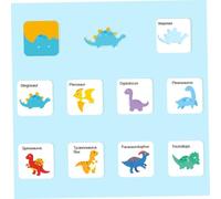 VILLFUL Wooden Dinosaur Matching Puzzle Educational Brain Development Game for Boys Early Learning Cognitive Skill Building