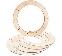 VILLFUL Wooden Floral Wreath Frames 6Pcs 30Cm Round DIY Craft Rings for Easter Wreaths and Year-Round Wall Decor