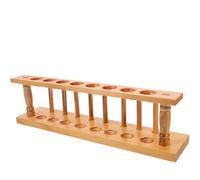 VILLFUL Wooden Test Tube Rack with Solid Structure Stable Laboratory Tube Holder Compact Lightweight for Teaching Research and Experiment Storage