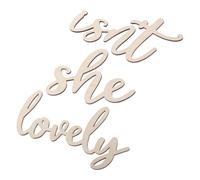 VILLFUL Wooden Wall Stickers Isn't She Lovely Sign Baby Girl Nursery Room Decor Newborn Wall Art Easy Peel Stick Decor