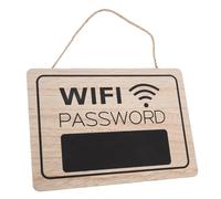 VILLFUL Wooden Wifi Password Sign for Door Decor Plaque with Simple Installation Eye Catching Wall Art for Displaying Wifi Code in Shops Hotels and Public Spaces