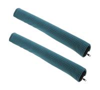 VILLFUL Zipper Office Chair Armrest Covers Stretchable Dark Green Jacquard Slipcovers Computer Desk Arm Pads Protectors Easy Removal for Home and Office Use