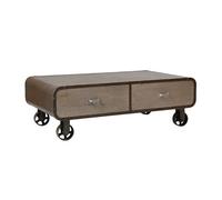 villoic rolling wooden coffee table in natural