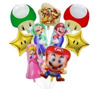 Vilntrosia 9PCS M-aris Birthday Decorations,Foil Balloons,Double-Sided Pattern Balloons,Happy Birthday Balloons-Birthday Party Balloons Decoration Supplies(MLA)