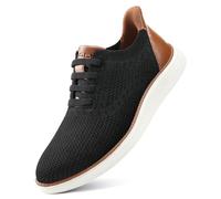 VILOCY Men's Hands Free Slip on Casual Dress Sneakers Laceless Walking Shoes Fashion Sneakers Breeze Tennis Business Oxfords, Black, 12.5