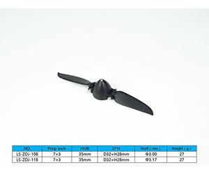 Viloga RC Folding Propeller 7×3 inch w/Spinner Size D32×H28mm, and Motor Shaft Diameter φ3.0 with Nylon Plastic Spinner for RC Plane Drone Remote Control Airplane (7×3, Shaft φ3.0)