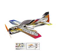 Viloga Upgrade 3D EPP Plane Sakura Aerobatic Flying Airplane, 420mm Durable Foam RC Plane Kit to Build for Adults (KIT+Motor+ESC+Servo, EPP Sakura, Not Including TX&RX or Battery)