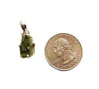 Vilorra Certified Genuine Moldavite Crystal Necklace, Metal Crystal, Moldavite