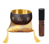ViLoSa Tibetan Singing Bowl Set - Meditation Sound Bowl Handcrafted in Nepal with Striker & Cushion -ENHANCES YOGA, MEDITATION, PRAYER Mindfulness, and Stress Relief - Unique Spiritual Gifts (5.2")