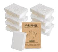 Vilphel 12 Pack Dishwashing Sponges Natural Cellulose Sponges Plant Based Resilient and Reusable Soft Dish Sponges for Washing Dishes DIY Craft Sponge for Fun