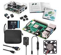 Vilros Raspberry Pi 4 Complete Kit with Clear Transparent Fan Cooled Case (1GB)