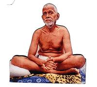 Vils Tiruvannamalai Bhagavan Sri Ramana Maharshi Divine Holy Blessing Statue/Photo Frame with Backstand for Pooja/Gift (5.5 X 6 inch)- Multicolor
