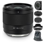 VILTROX 15mm F1.7 E-Mount Lens for Sony, APS-C Ultra Wide Angle Autofocus Lens for Sony E-Mount Cameras FX30 ZV-E10 ZV-E10II A6700 A6600 A6500 A6400 A6300 A6100