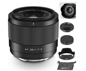 VILTROX 35mm F1.7 E-Mount APS-C Lens for Sony E, STM Auto Focus Lens for Sony E-Mount Cameras FX3 A7C A7RII A7SII A7II A7RIII A7IV A7RIV A9 A1 ZVE1 A93 A6700 A6600 A6500 A6400 ZV-E10 FX30 ZV-E10II