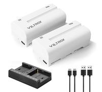VILTROX Batteries NP-F550 Replacement Battery 2 pcs Battery and Dual USB-C Charger,Smart LED for Sony NP-F970 F960 F950 F770 F750 F570 F550 Compatible Godox VILTROX Neewer Camcorder/Monitor/Camera