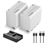 VILTROX Batteries NP-F970 Replacement Battery 2 pcs Battery and Dual USB-C Charger,Smart LED for Sony NP-F970 F960 F950 F770 F750 F570 F550 Compatible Godox VILTROX Neewer Camcorder/Monitor/Camera