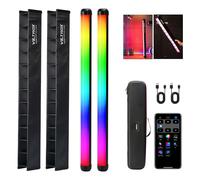 VILTROX K60 2 Pack RGB LED Video Light Stick with APP Control, Handheld 360° RGB Tube Light Wand for Photography, 2500K-8500K Dimmable, CRI97+,26 Light Scenes, LCD Display, 2200mAh Battery