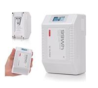 VILTROX Mini V Mount Battery,V-Mount 6700mAh Battery with LCD Display, Dual D-Tap&USB Output 99Wh/14.8V,White V Mount Mini V Lock Battery for Camera,Camcorder,LED Light,Monitor,MacBook and Smartphone