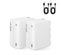 VILTROX NP-F970 Battery 2 Pack 6600mAh Replacement Battery for F970 F960 F950 F770 F750 F570 F550 F330, Rechargeable Battery Compatible with Godox Viltrox Neewer Led Video Light/Camera Monitor