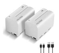 VILTROX Pack of 2 NP-F750 Replacement Batteries for Sony NP-F950 F960 F970 F770 F750 F570 F550 Compatible Godox VILTROX Neewer Camcorder/Monitor/Camera