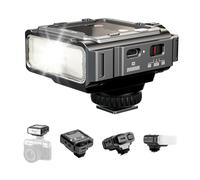 VILTROX Spark Z3 TTL Camera Flash Speedlite for Fujifilm, GN16 6500K Mini On-Camera Flash with 26Ws Output, 7 Power Levels, 650 Full-Power Flashes, 1s Recycle, 1800mAh Li-ion Battery, Softbox (Gray)