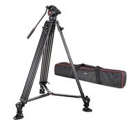VILTROX VX-18M Professional Aluminum alloy Heavy Duty Video Camera Camcorder Panorama Tripod with Fluid Drag Head for DSLR Video Recorder,188cm/74" inch