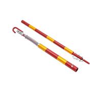 Viluza Car Safety Tow Bar 5T Iron Towing Bar Recovery Tow Ball Towing Bar Spring Damper Pole Stabilizer Sturdy Tow Rope Buffer Tow Pole for Car Van Truck Towpole, 2 Pieces (5T Capacity)