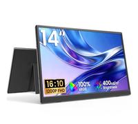 VILVA Portable Monitor 14 Inch FHD 1920 x 1200P USB C HDMI Ultra Thin IPS Travel Display with Smart Cover and Speakers HDR Plug & Play External Monitor for Laptop PC Mobile Phone Mac