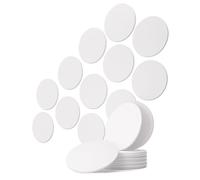 vilz Pack of 12 Design Acoustic Panel Wall Made of Recycled Felt White Noise Insulation Circles Diameter 250 mm Thickness 9 mm for Gaming, Office, Hallway