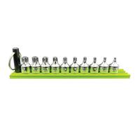 VIM 10 PC. 1/4'' DR TORX Half Cut Stubby Driver Set (T10 - T50) W/ 6'' Green MAGRAIL