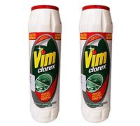 Vim Classic Scourer Extra Whitening Powder with Bleach, 750 g (Pack of 2)
