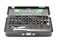 VIM TOOLS: 42 PC 1/4" Half Cut Bit Set (inludes Bit Ratchet)