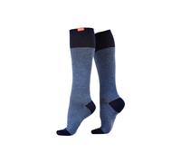 VIM&VIGR Men's 1 Pack Wide Calf Cotton Graduated Compression Socks | 30-40 mmHg in Navy | Size: Large/XL VIM&VIGR Navy L/XL