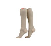 VIM&VIGR Men's Nylon 15-20mmhg Compression Wide Unisex Socks in Beige | Size: Medium/Large VIM&VIGR Beige M/L
