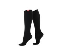 VIM&VIGR Men's Unisex Wide Nylon 30-40mmhg Compression Socks in Black | Size: S/M VIM&VIGR Black S/M
