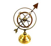 Vimal Nautical 12" Inch Full Brass Armillary Sphere with Arrow Nautical Maritime Astrolabe Globe Decor