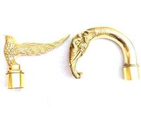 Vimal Nautical 2 Piece Solid Brass Elephant Designer Victorian Style Handle Accessories Only for Wooden Walking Stick Cane