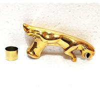 Vimal Nautical 5 Inch Big Size Antique Brass Jaguar Head Only Handle Vintage Antqiue Wooden Walking Stick Cane Gift