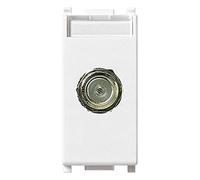 VIMAR 0R14318 Female coaxial socket Input and output connection through male connector Type F 01654, 2.23x4.9x3.05