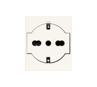 Vimar 30211.B Linea Universal Flush Wall Socket, Italian Standard P40, SICURY, White, 2 Modules