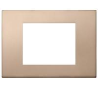 Vimar 30653.71 Series 3-Module Plate Line, Metal, Bronze