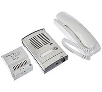 VIMAR 885G Intercom System, Door Entry Kit for One-Family, with 4+1-Conductor Connection, Contains Cover Plate with 1 Button, Electronic Unit, Wall-Mounted Interphone, Transformer, white