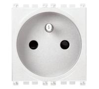 Vimar Arke Series - Sicury Socket 2 Poles + Ground 16A FR Automatic Terminals White